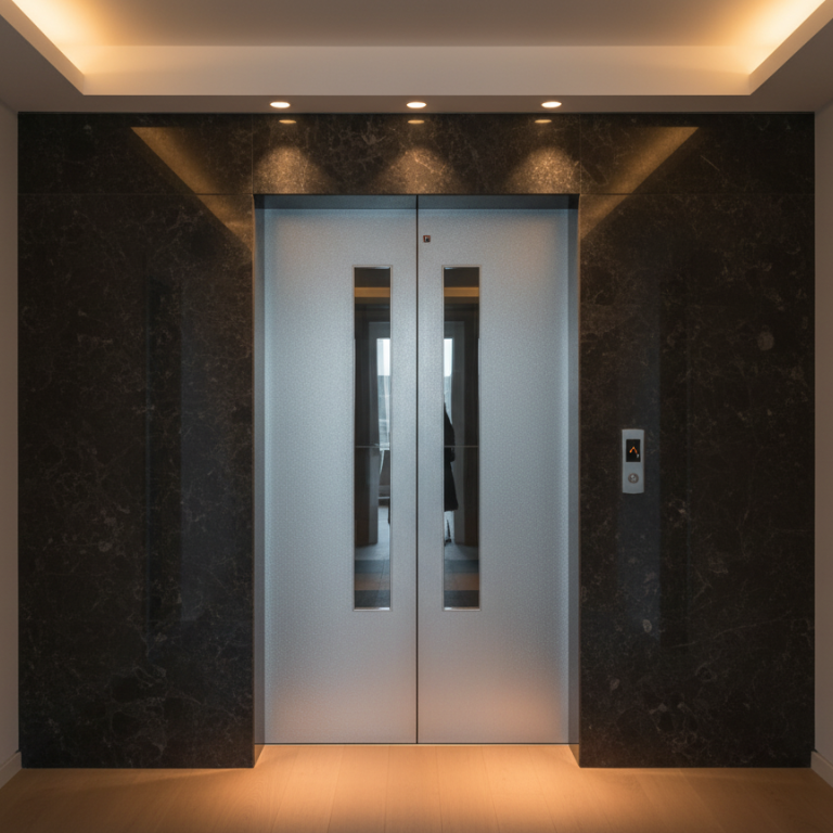 Center Opening Auto Door with Small Vision